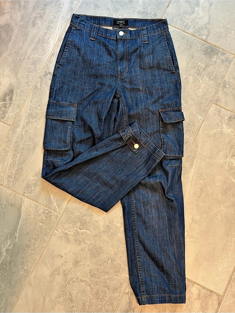 Banana Republic Barrel Cargo Jean Jeans in Blue Waist 26/2R